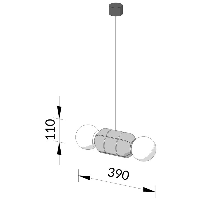 Подвесной светильник Navazi small horizontal lamp3